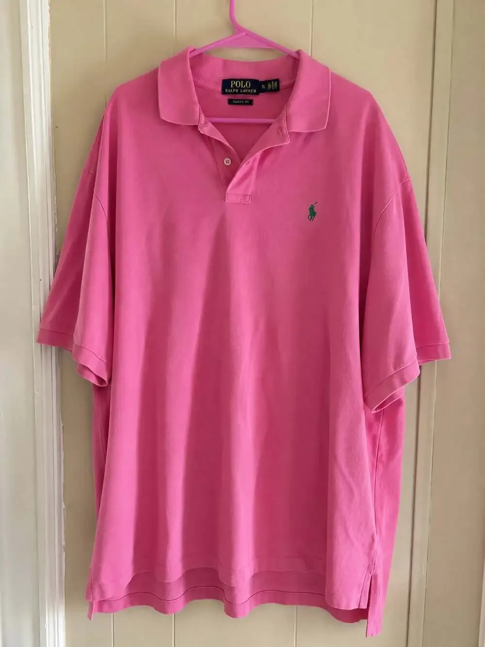 Polo Ralph Lauren Classic Fit Men's Pink Pique Mesh Polo Shirt